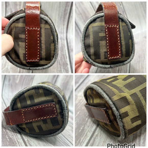 FENDI Zucca Vintage Mini Baguette Barrel Bag Top Handle Handbag RARE - Picture 14 of 16